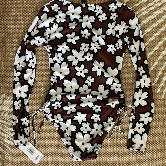 NEW! Hurley Floral One Piece Swim Swimsuits Small - Picture 6 of 7